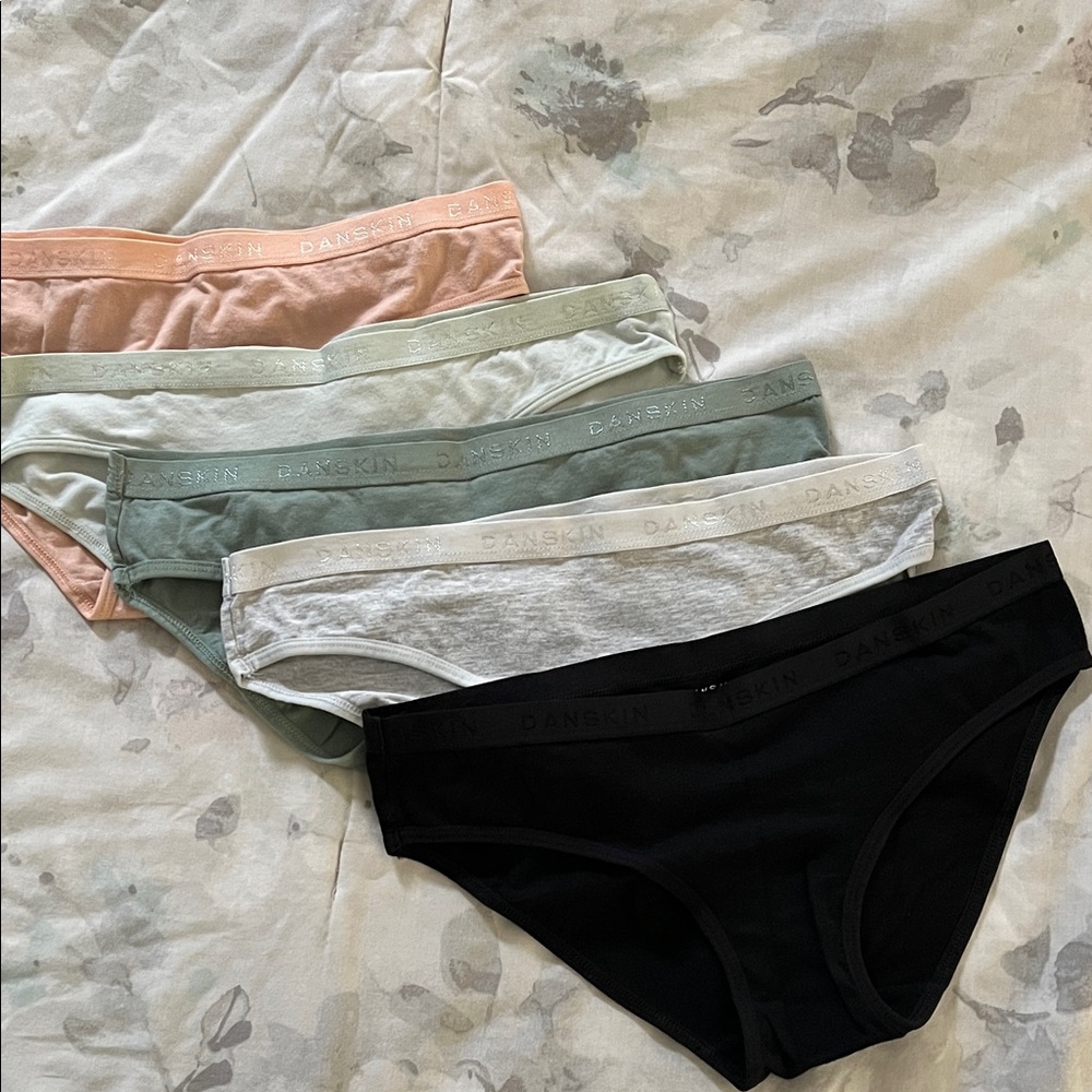 Danskin Women's Panties - Black, Gray, Green, Peach